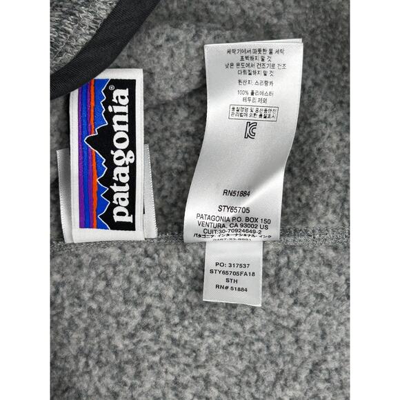 Patagonia Youth Sweatshirt Size XL Heather Gray Soft Fleece Mock Neck 1/4 Zip - Picture 12 of 16